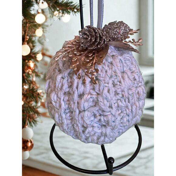 Handmade Crocheted Christmas Ornament Christmas Bauble - Picture 4 of 5